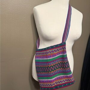 Colorful Woven Crossbody Bag